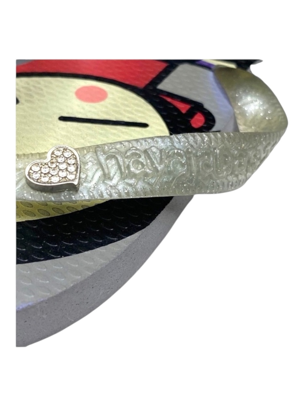 Havaianas x VOOZ ☼ Thong Flip Flop Sandals ☼ Decorative Crystalized Studs ☼ Grey - Picture 13 of 16